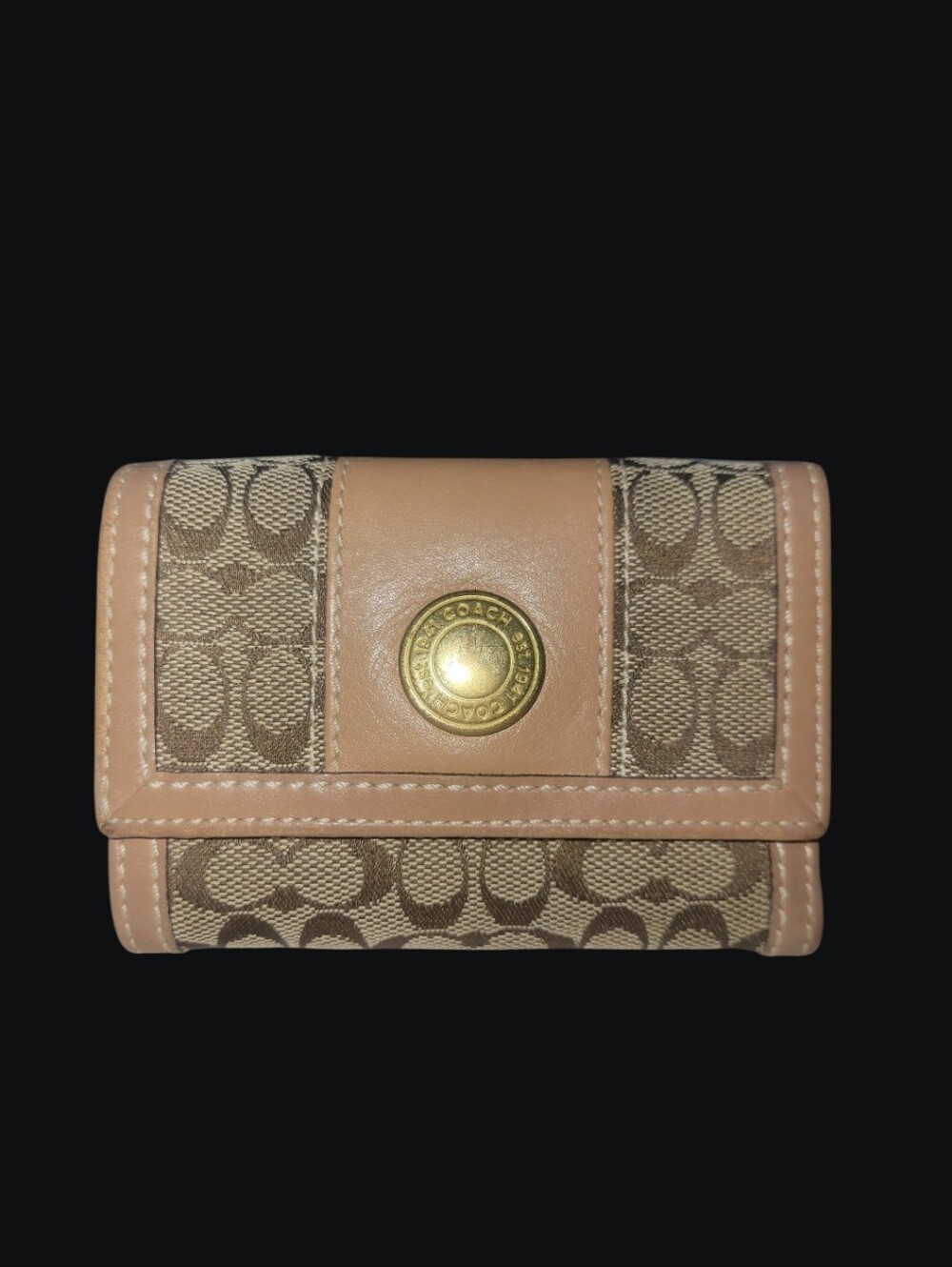 Coach Y2K Hampton Signature C Tri Fold Wallet